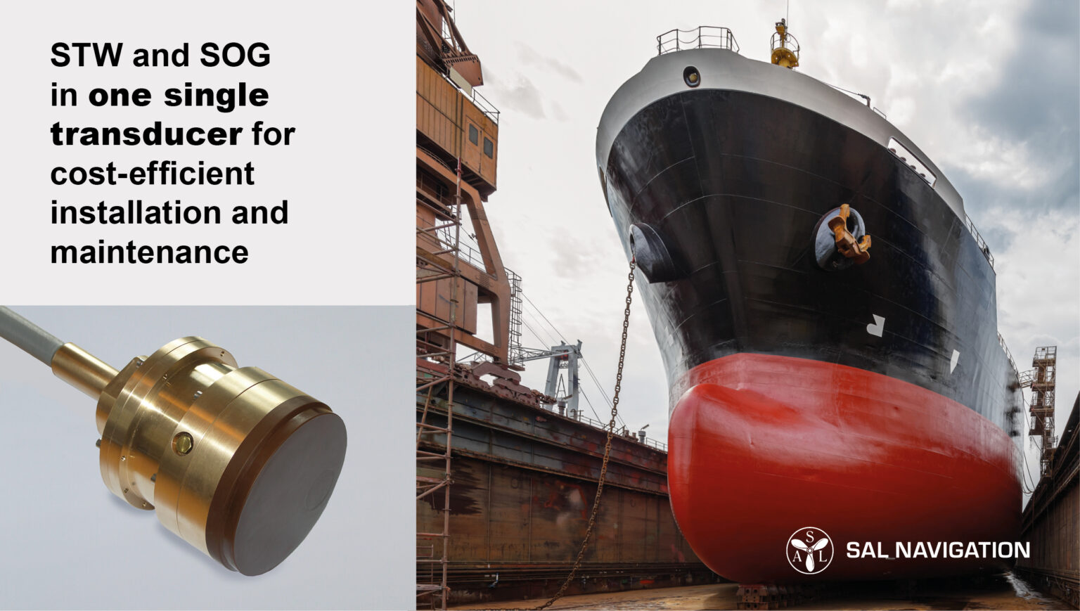 Costefficient allinone Speed Log transducer SAL Navigation